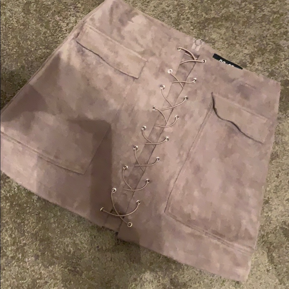 Gray Mini Skirt